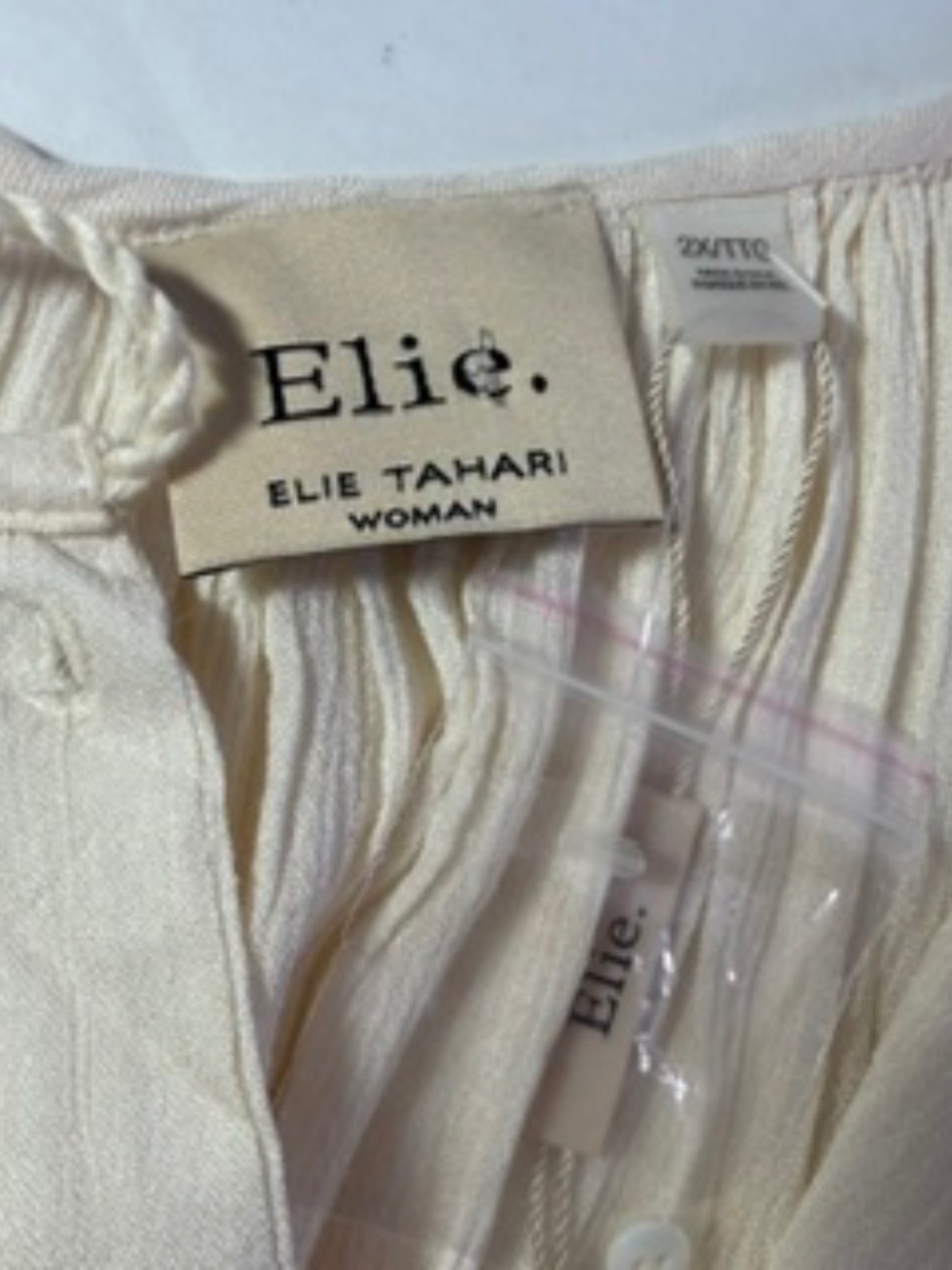 Elie Tahari Embroidered Peasant Flowy Bohemian Inspired Blouse Size 2X - Picture 7 of 10